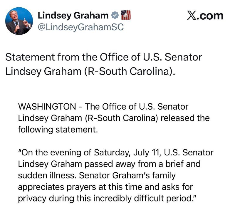 Портрет сенатора США Линдси Грэма