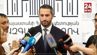 Рубен Рубинян на трибуне, Аштарак, выборы