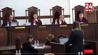 Здание Административного суда Армении в Аштараке после объявления решения по выборам