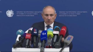Премьер-министр Армении Никол Пашинян на пресс-конференции, Арагацотн