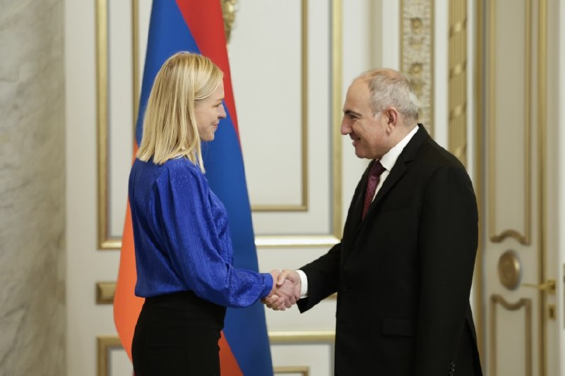 Элина Валтонен, министр иностранных дел Финляндии, выступает с поздравлением Армении