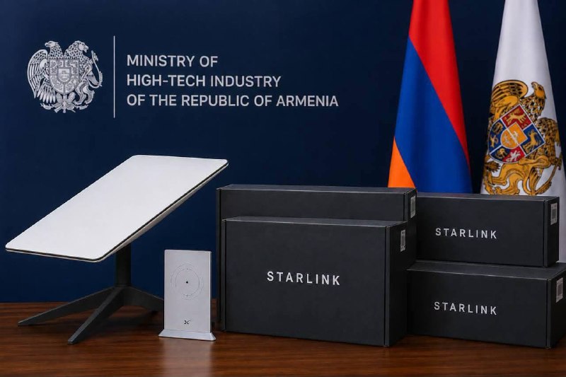 Оборудование Starlink для связи в чрезвычайных ситуациях доставлено в Армению для спасателей Арагацотна