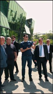 Министр окружающей среды РА Амбарцум Матевосян на стройплощадке экспоцентра «Меридиан» в Ереване