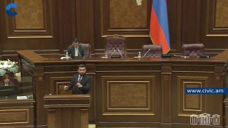 Ваагн Алексанян выступает в Национальном собрании Армении, Аштарак